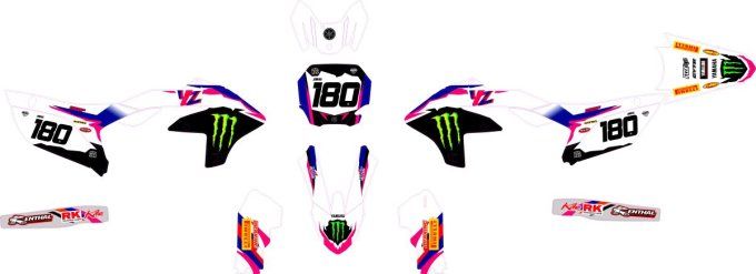 YZF 250 2024 kit deco blanc - kit deco yzf 450 2024 blanc - kit deco yzf 250 rd2 -