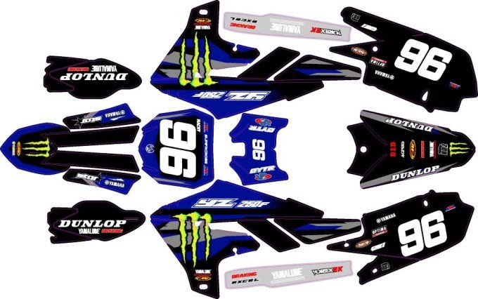 YZF 450 2018-2022  YZF 250 2019-2023 - kit deco - rd2 - monster