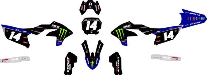 YZF - 450 2023-2024 - YZF 250 2024 - kit deco - graphics - monster - rd2 - stickers -