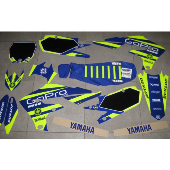 Kit Déco + Housse selle Yamaha YZF 250  ( 2019 à 2023 ) / 450 ( 2018 à 2022 )