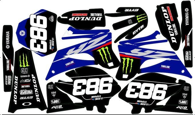 YZF 250- yzf 450 - 2006 - 2007 - 2008 - 2009 - kit deco - graphics - rd2shop