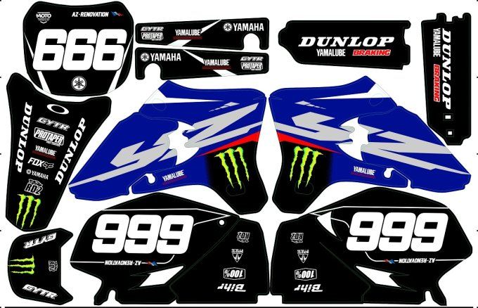 yzf 250 - kit deco - yzf 450- kit deco - rd2 - monster - graphics -