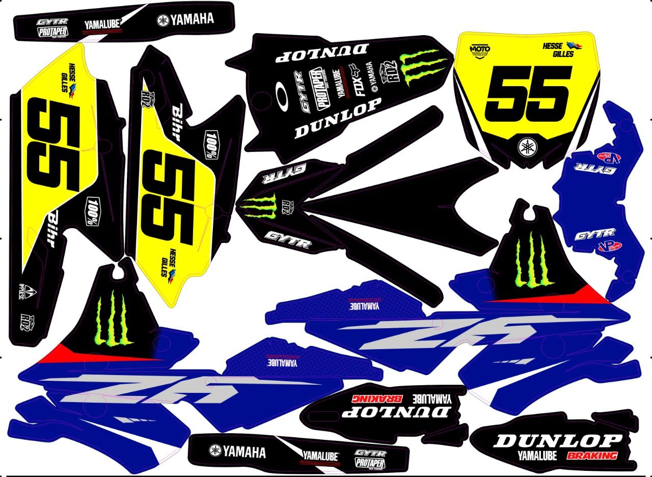 Kit déco Semi-perso YZF 250 / 450 ( 2010 à 2025 ) -  