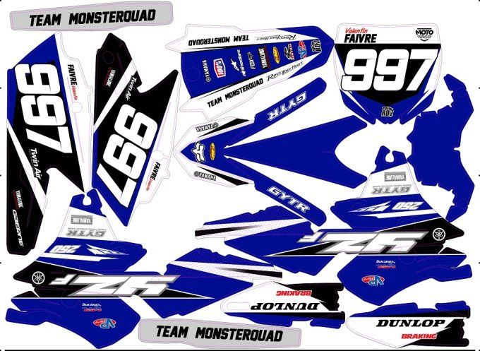 YZF 250 - yzf 450 - yamaha - kit deco - stickers - graphics -