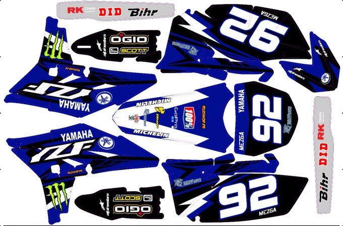 Kit déco Semi-perso YZF 250 / 450 ( 2010 à 2021 )