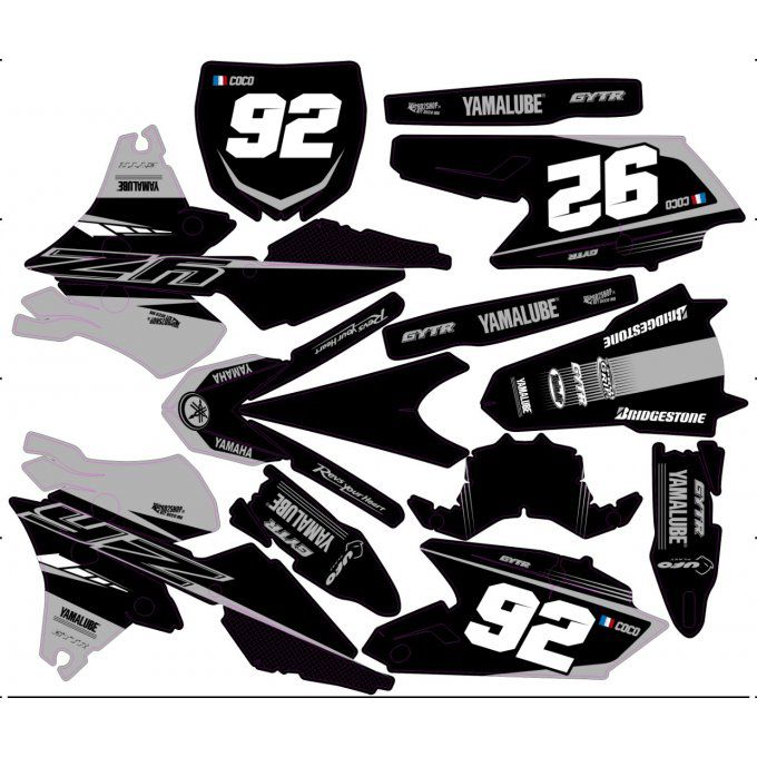 Kit déco Semi-perso YZF 250 / 450 matt gris