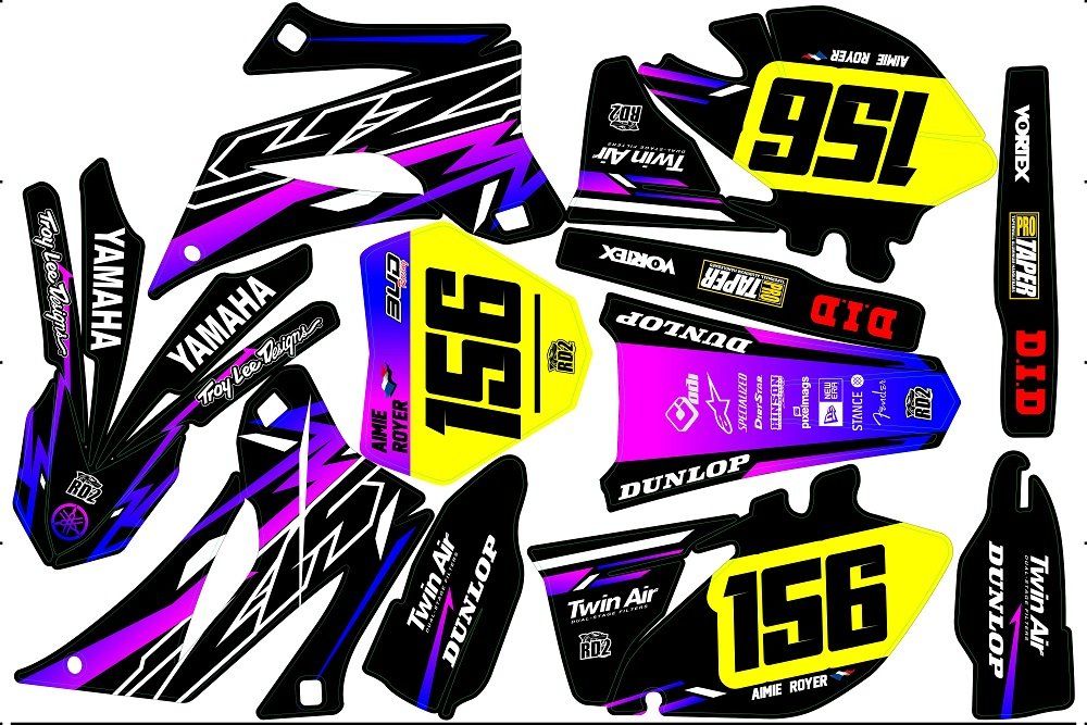 Kit déco Semi-perso YZF 250 / 450 ( 2006 à 2009 ) -