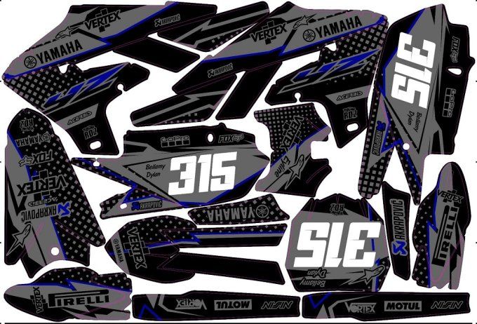 yzf 250 kit deco -kit deco yzf 450 - kit deco black yamaha yzf - kit deco perso yzf 250 2022 -