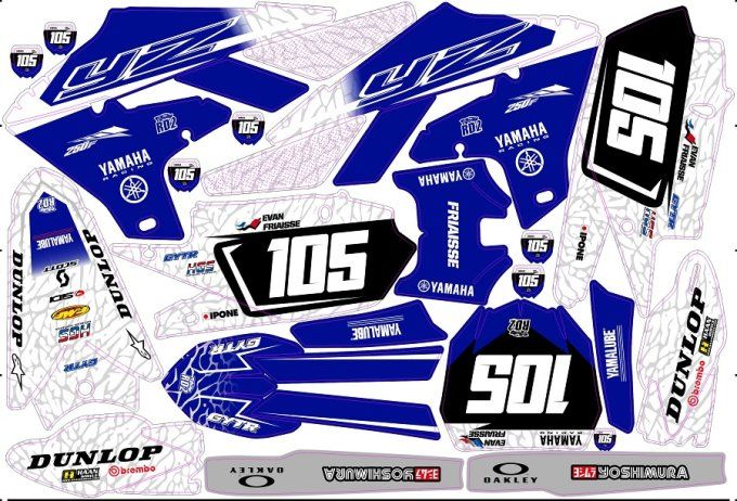 YZF 450 - 2018- 2019 - 2020 - 2021 - 2022  -YZF 250 -kit deco - graphics - stickers - yamaha - facto