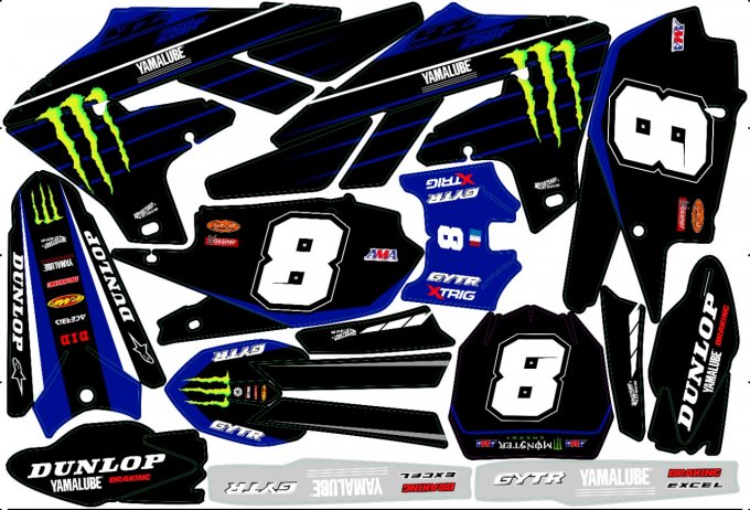 KIT DECO - graphics - yzf - 250 - 450 - 2021 - 2022 - 2023 - graphics - rd2