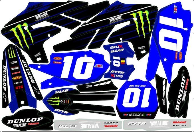 YZF 450 2018-2022  YZF 250 2019-2022 - kit deco - graphics - rd2shop - 2023