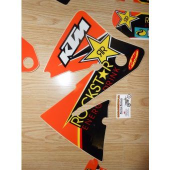 kit autocollant  KTM  EXC : 250 , 300 , 350 , 400 , 520 année 2001 et 2002